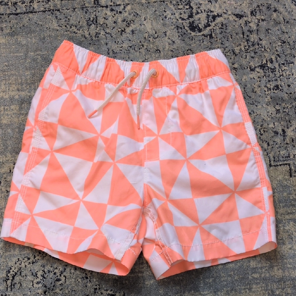 GAP Kids Orange and White Swim Shorts